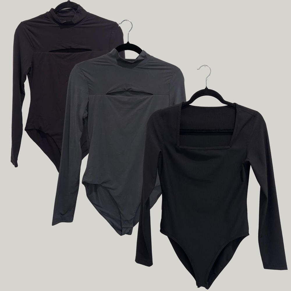 🖤 BUNDLE | NWT/NWOT of 3 Bodysuits, long sleeve- Size M, 🖤
